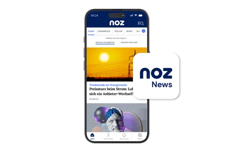 Smartphone mit der News-App