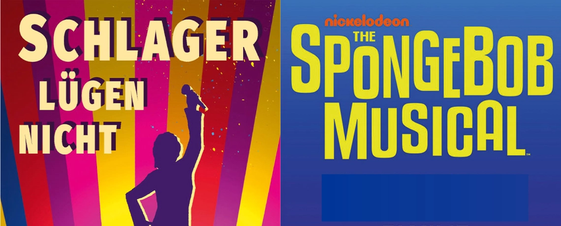 Plakat Schlager lügen nicht und Spongebob Musical
