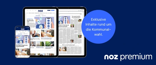 Abbildung der Produkte von noz mit Störer zur Kommunalwahl