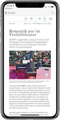 NOZ premium-App, Ansicht 3